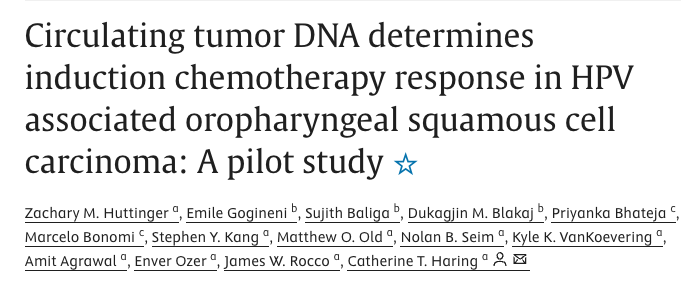 James Rocco: ctDNA redefines treatment for HPV-associated OPSCC